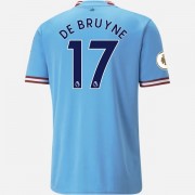 Premier League Fotballdrakter Manchester City 2022-23 De Bruyne 17 Hjemme Draktsett..